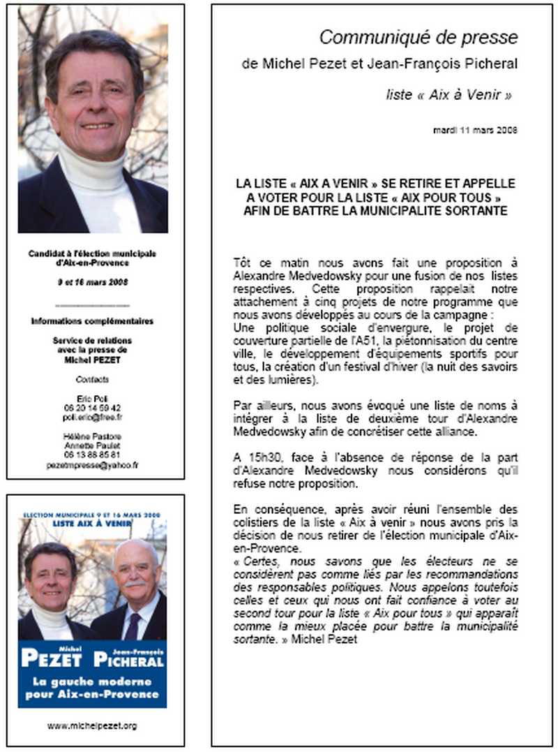 Appel de Michel Pezet