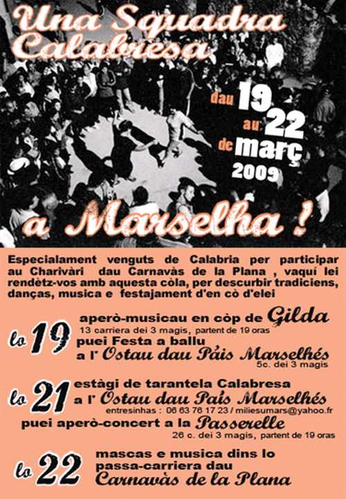 Una "squadra" calabresa, a Marselha dau 19 au 22 de Mar !Una "squadra" calabresa, a Marselha dau 19 au 22 de Mar !